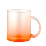 Caneca de vidro com acabamento fosco em cores translúcidas 350ml cor cor-de-laranja primeira vista