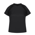 T-shirt técnica para mulher de poliéster 100% transpirável 135 g/m2 cor preto primeira vista