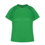 T-shirt técnica para mulher de poliéster 100% transpirável 135 g/m2 cor verde primeira vista