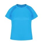 T-shirt técnica para mulher de poliéster 100% transpirável 135 g/m2 cor azul-claro primeira vista