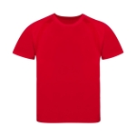 T-shirt técnica para crianças de poliéster 100% transpirável 135 g/m2 cor vermelho primeira vista