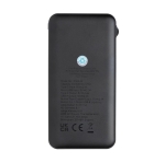 Powerbank com indicadores de energia e cabo tipo C 10.000 mAh cor preto sexta vista