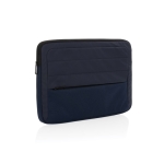 Bolsa para PC de RPET com costuras e bolso frontal 15,6” cor azul-marinho