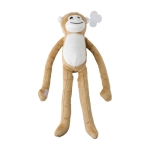 Macaco de peluche com velcro nas mãos e etiqueta personalizável cor multicolor primeira vista