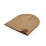 Gorro sustentável de RPET ideal para os dias frios de inverno cor camel segunda vista