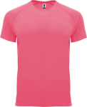 T-shirt técnica de poliéster 100% para homem 135 g/m2 Roly cor rosa fluorescente