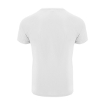 T-shirt técnica de poliéster 100% para crianças 135 g/m2 Roly cor branco segunda vista traseira