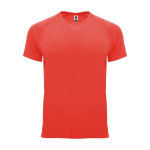 T-shirt técnica de poliéster 100% para crianças 135 g/m2 Roly cor coral