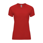 T-shirt técnica de poliéster 100% para mulher 135 g/m2 Roly cor vermelho