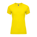 T-shirt técnica de poliéster 100% para mulher 135 g/m2 Roly cor amarelo