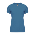 T-shirt técnica de poliéster 100% para mulher 135 g/m2 Roly cor azul-escuro