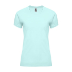 T-shirt técnica de poliéster 100% para mulher 135 g/m2 Roly cor verde menta