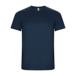 T-shirt técnica 50% de poliéster reciclado para homem 135 g/m2 Roly cor azul-marinho