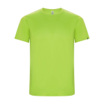 T-shirt técnica 50% de poliéster reciclado para crianças 135 g/m2 Roly cor verde fluorescente