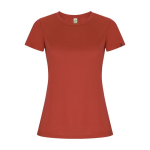 T-shirt técnica 50% de poliéster reciclado para mulher 135 g/m2 Roly cor vermelho