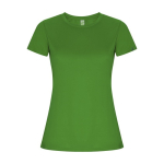 T-shirt técnica 50% de poliéster reciclado para mulher 135 g/m2 Roly cor verde maçã