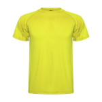 T-shirt técnica de poliéster de ponto piqué para homem 150 g/m2 Roly cor amarelo fluorescente