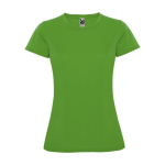 T-shirt técnica de ponto piqué para mulher 150 g/m2 Roly cor verde maçã