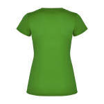 T-shirt técnica de ponto piqué para mulher 150 g/m2 Roly cor verde maçã segunda vista traseira