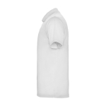 Pólo técnico de poliéster de ponto piqué para homem 150 g/m2 Roly cor branco vista lateral