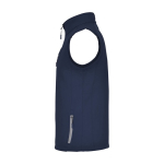 Colete softshell de poliéster e elastano unissexo 300 g/m2 Roly cor azul-marinho vista lateral