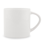 Caneca pequena com pega triangular especial para sublimação 180 ml cor branco terceira vista