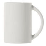 Caneca de cerâmica para sublimação com pega de semicírculo 300 ml cor branco segunda vista