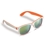 Óculos de sol bicolores com aros coloridos com proteção UV400 cor cor-de-laranja