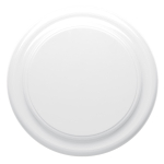 Clássico frisbee de plástico design monocromático para personalizar cor branco segunda vista