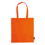 Saco non-woven em várias cores com alças longas 75 g/m2 cor cor-de-laranja segunda vista