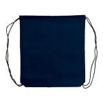 Mochila de cuerdas non-woven de cores com cordões pretos 75 g/m2 cor azul-escuro segunda vista