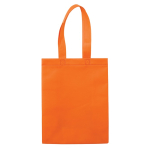 Saco pequena deTNT laminado mate com alças a condizer 105 g/m2 cor cor-de-laranja segunda vista