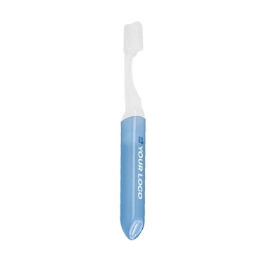 Escova de dentes em PP com capa protetora cor azul