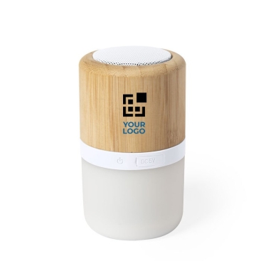 Coluna Bluetooth promocional de bambu vista principal