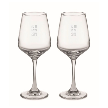 Dois copos de vinho personalizados vista principal