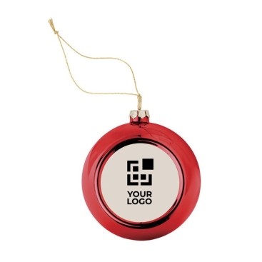 Bola de Natal brilhante com placa para impressão a cor Ø6cm