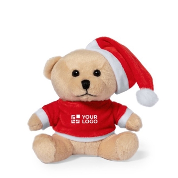 Urso de peluche, gorro de Pai Natal/camisola personalizável