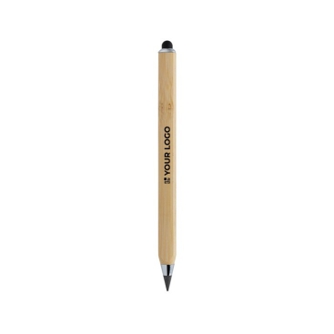 Lápis de bambu triangular com ponta tátil e tinta infinita