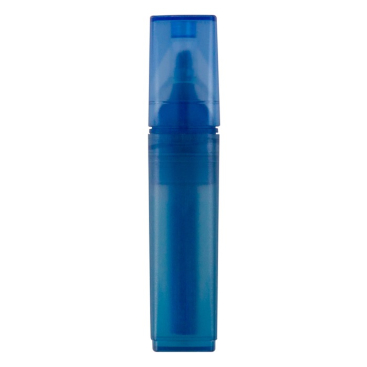 Marcador de rPET de azul transparente com tinta de cores diferentes