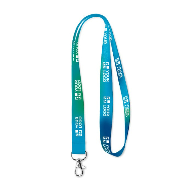 Lanyards corporativos de poliéster entrega em 59 dias Sublim Express cor branco