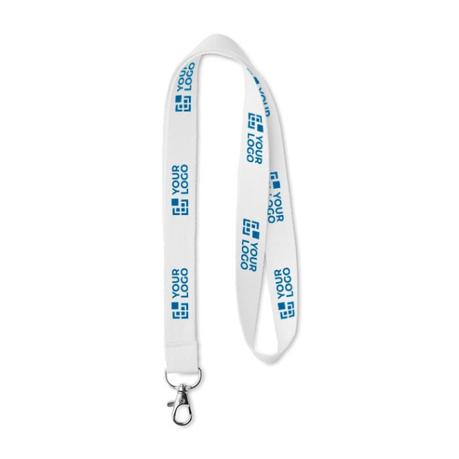 Lanyards sustentáveis de algodão orgânico para eventos Cotton vista principal