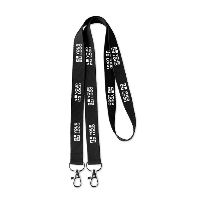 Lanyards de fecho duplo personalizado corporativo Duo cor azul-claro