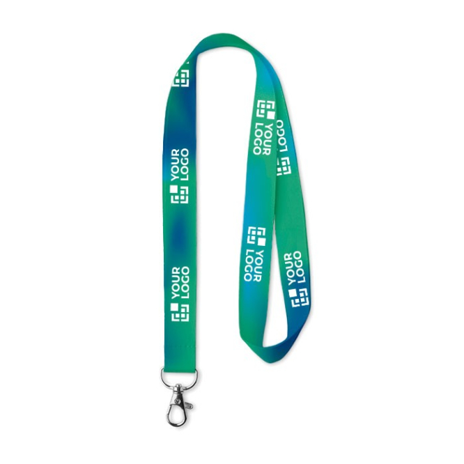 Lanyard sublimado plástico reciclado em 59 dias rPET Sublim Express cor branco