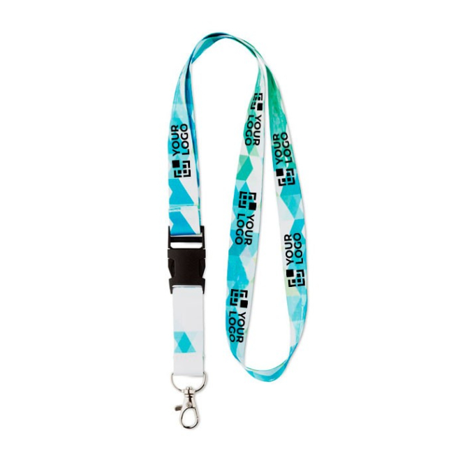 Lanyards sublimados reciclados em 59 dias rPET Sublim Plus Express cor branco