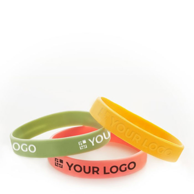 Pulseiras de silicone para festivais com a sua cor Pantone® Custom vista principal