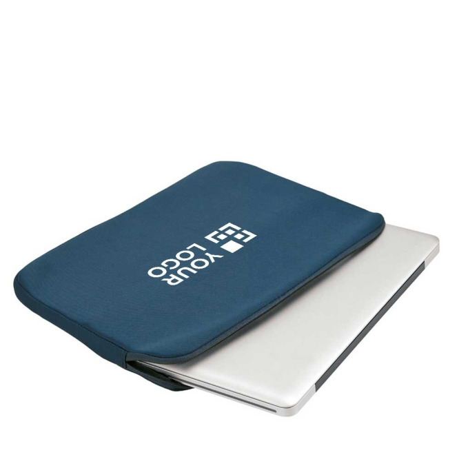 Bolsa para portátil com logo de softshell 14'' BasicStyle cor azul vista principal