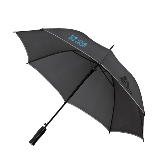 Guarda-chuva automático preto com rebordo colorido ø104 Rainstorm vista principal