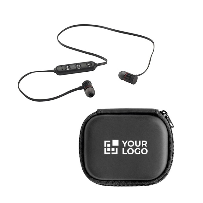 Auriculares bluetooth 4.1 personalizados com bolsa EVA Acoustics vista principal