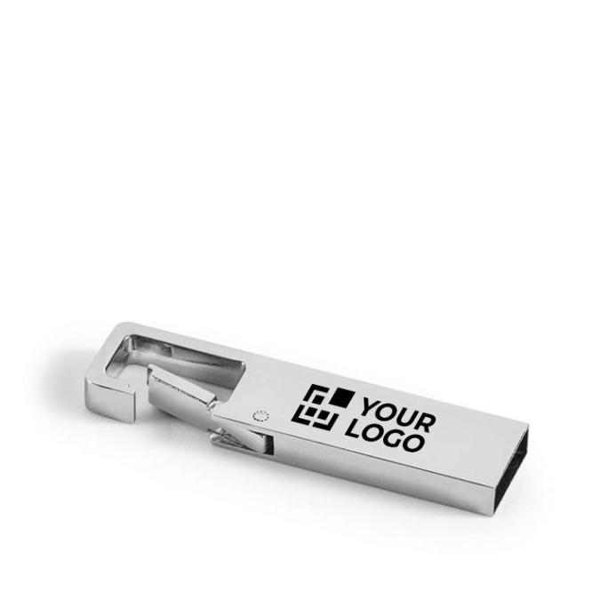 USB Metal Hook cor prateado