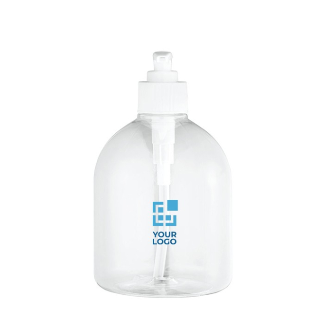 Frasco grande recarregável com doseador transparente 500 ml cor transparente